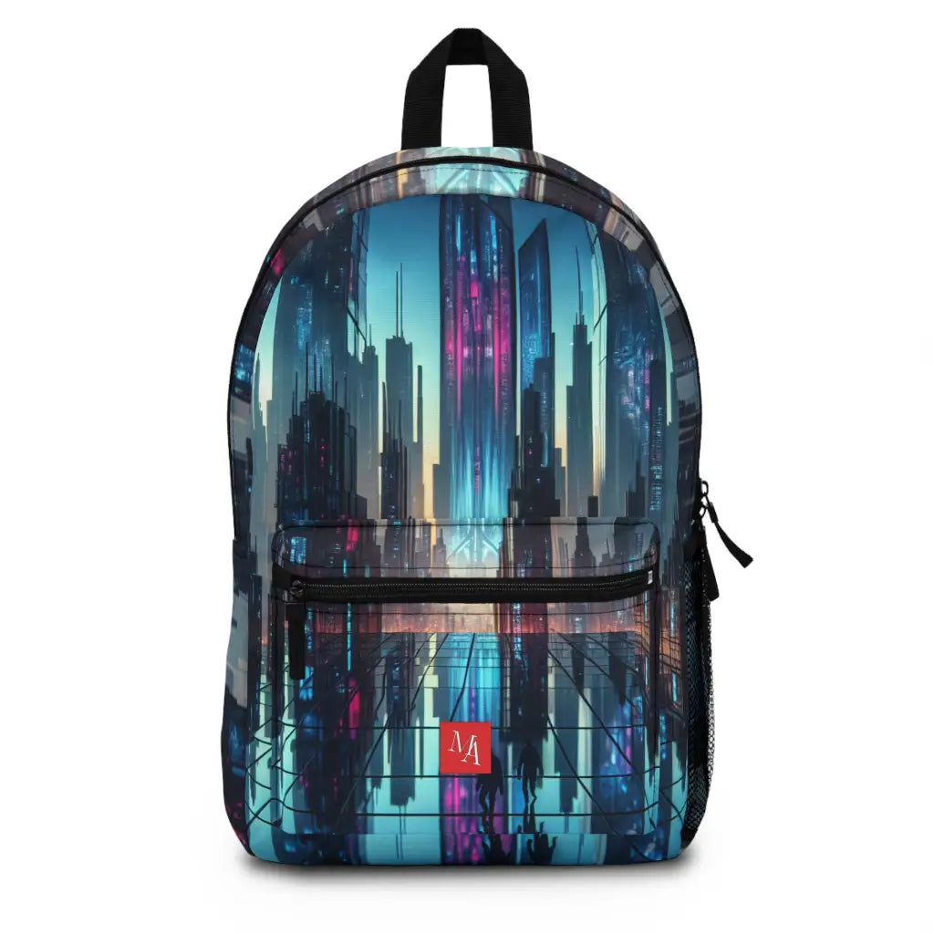 Futuristic Cityscape Journey Backpack One size Bags