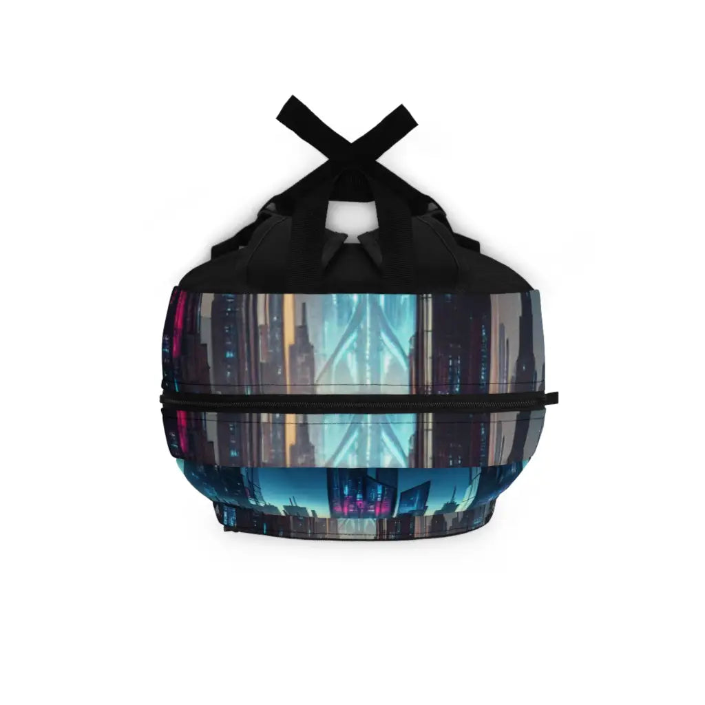 Futuristic Cityscape Journey Backpack One size Bags