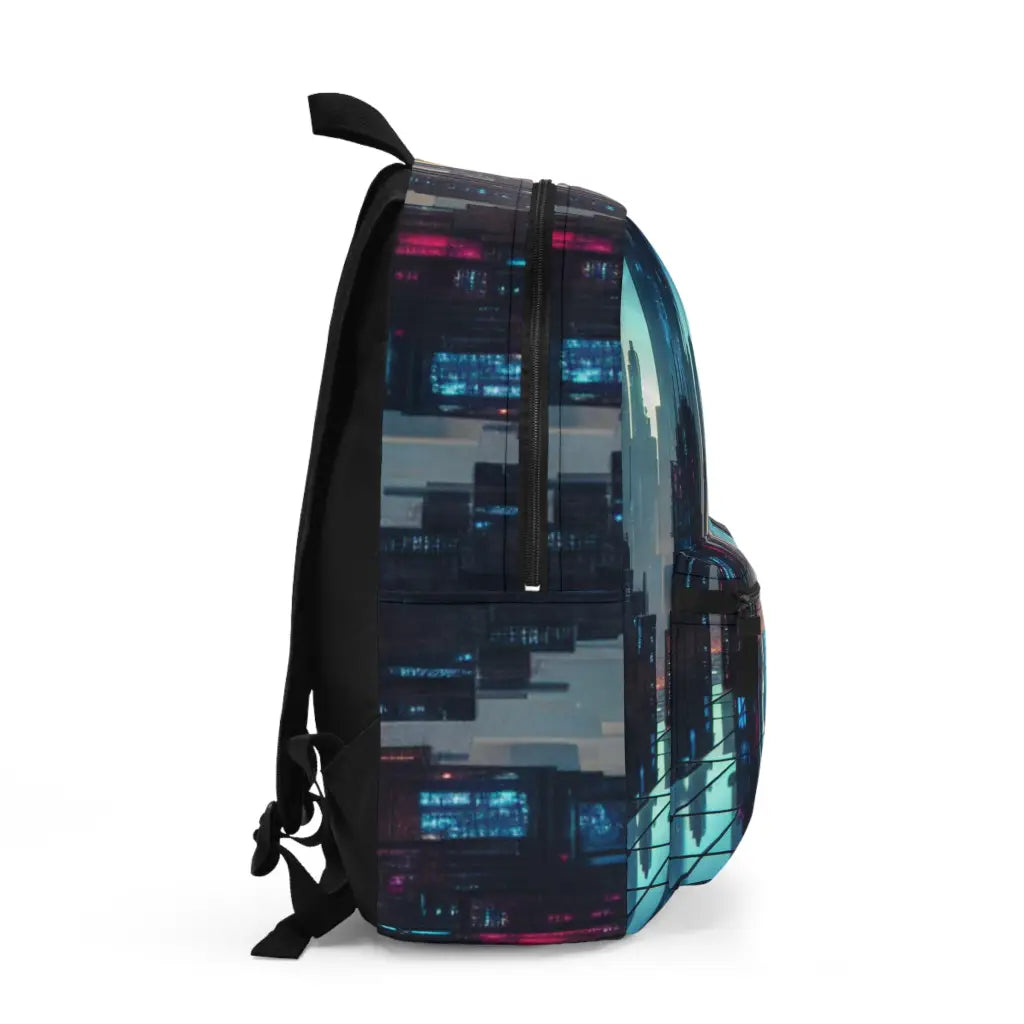 Futuristic Cityscape Journey Backpack One size Bags