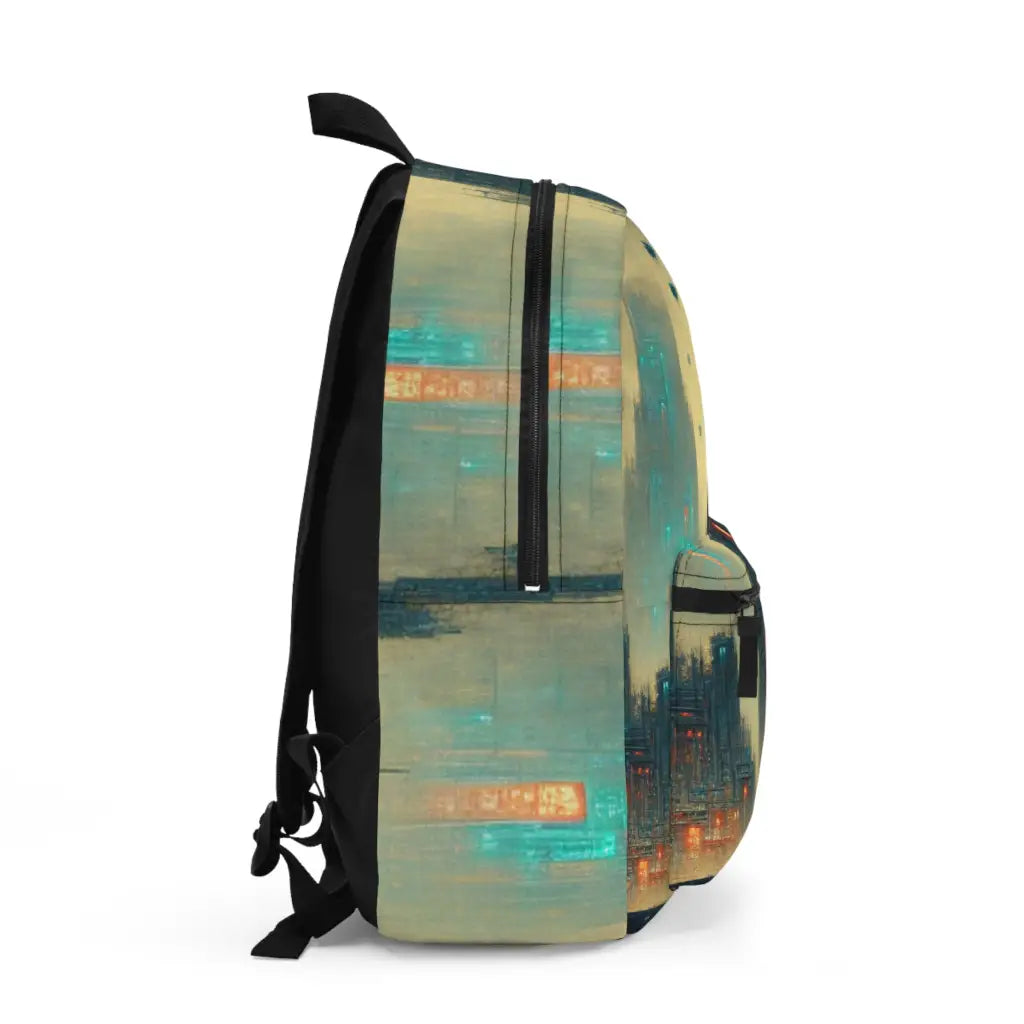 Futuristic Cityscape with Drones Backpack One size Bags