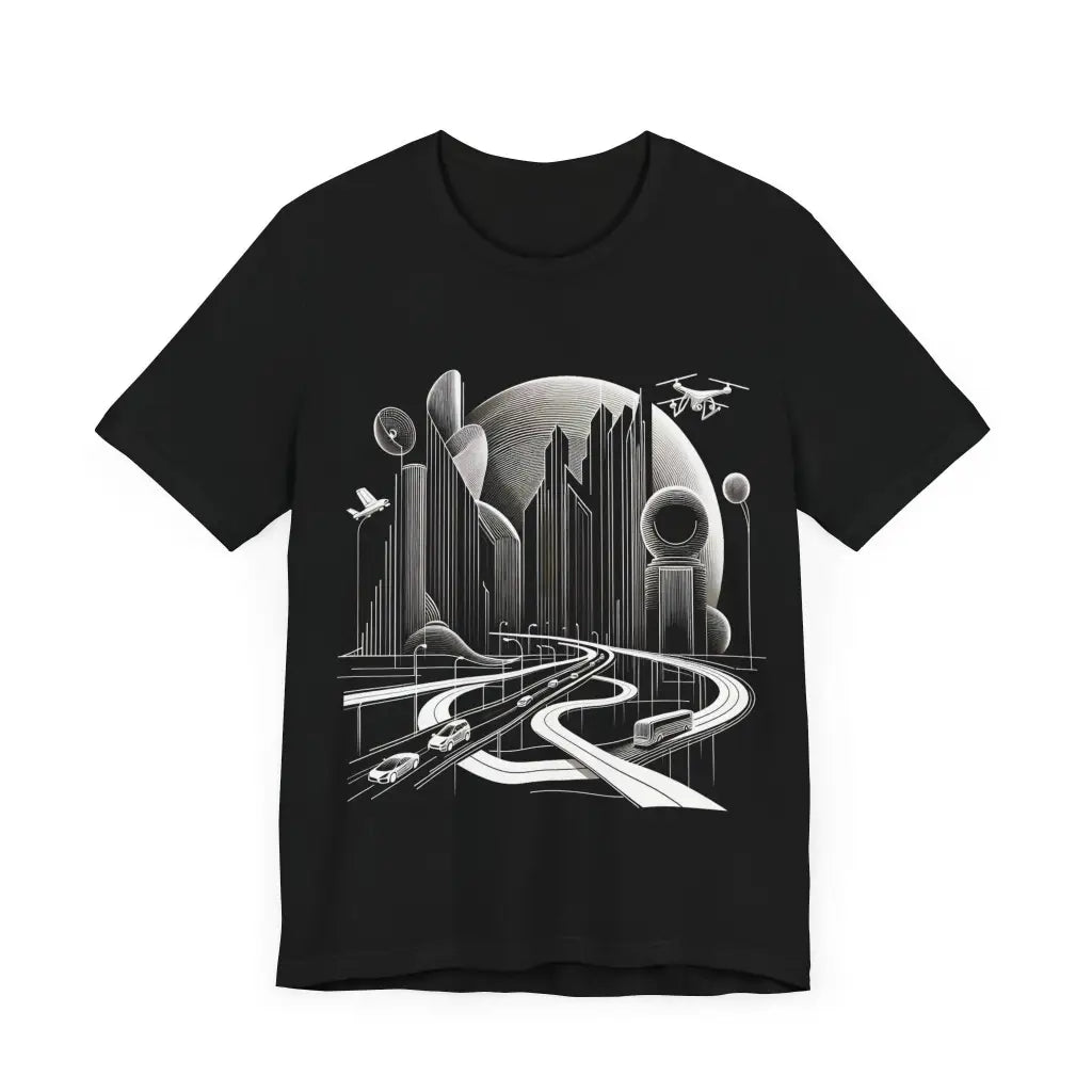 Futuristic Skyline Journey Jersey Short Sleeve Tee T Shirt