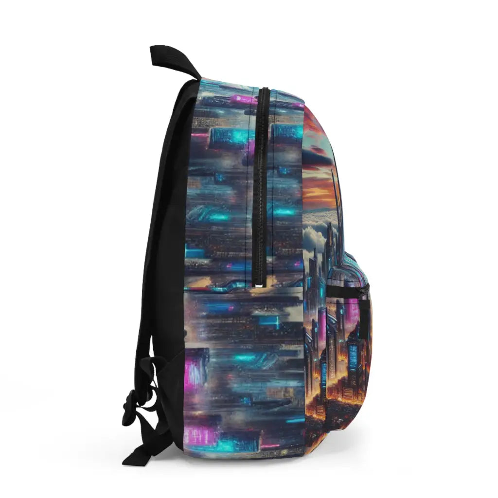 Futuristic Skyscrapers Above the Clouds Backpack One size