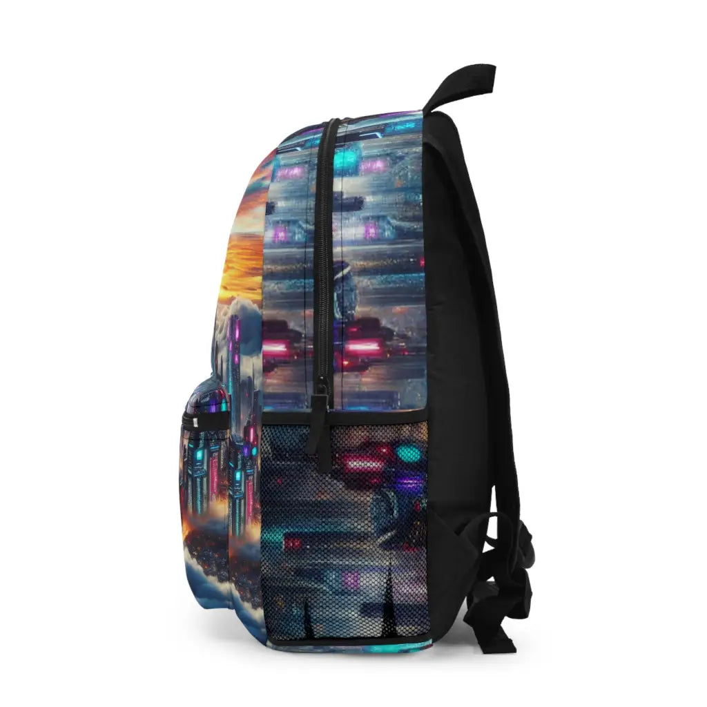 Futuristic Skyscrapers Above the Clouds Backpack One size
