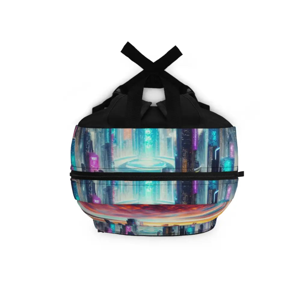Futuristic Skyscrapers Above the Clouds Backpack One size