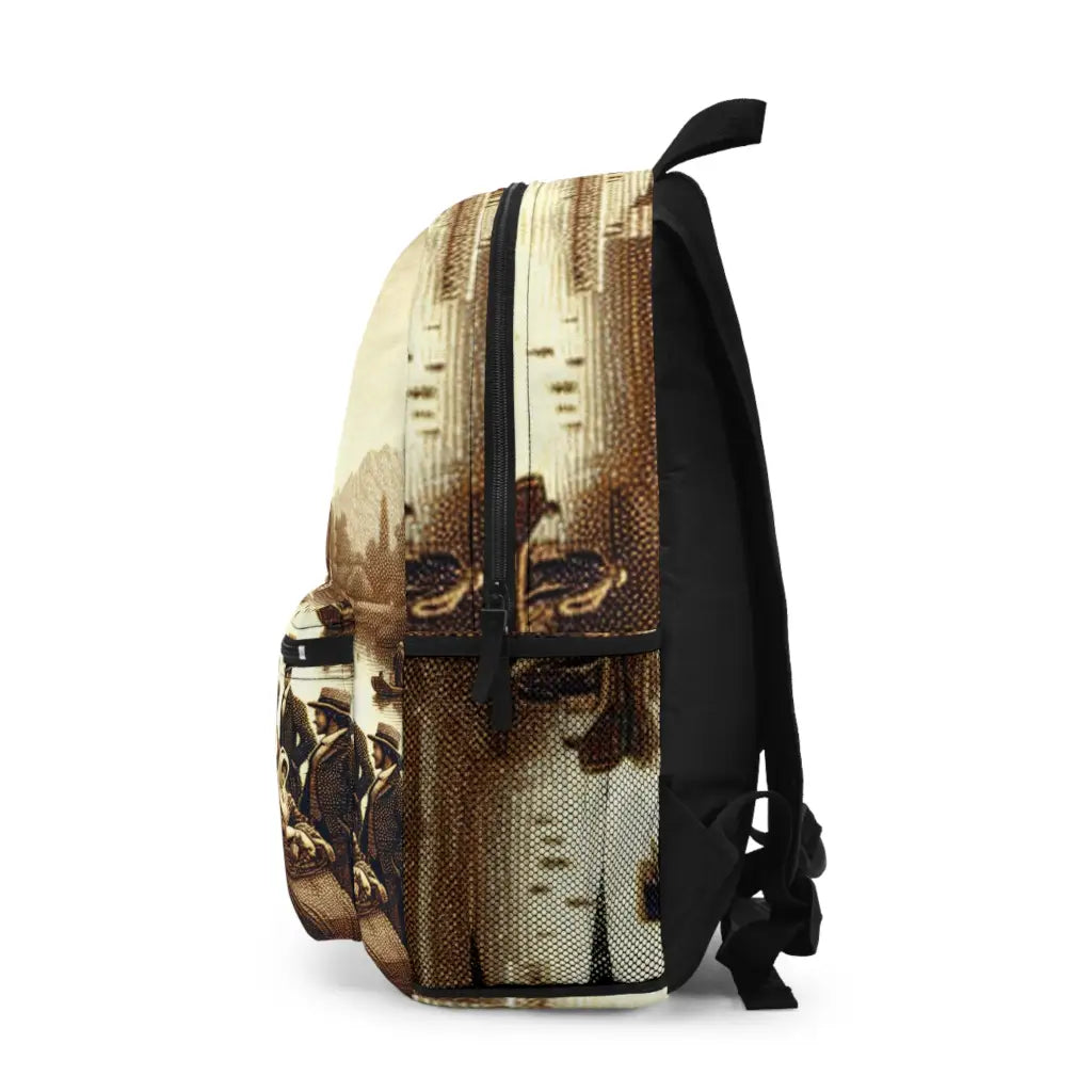 Gathering by the Ancient Temple Backpack One size Bags