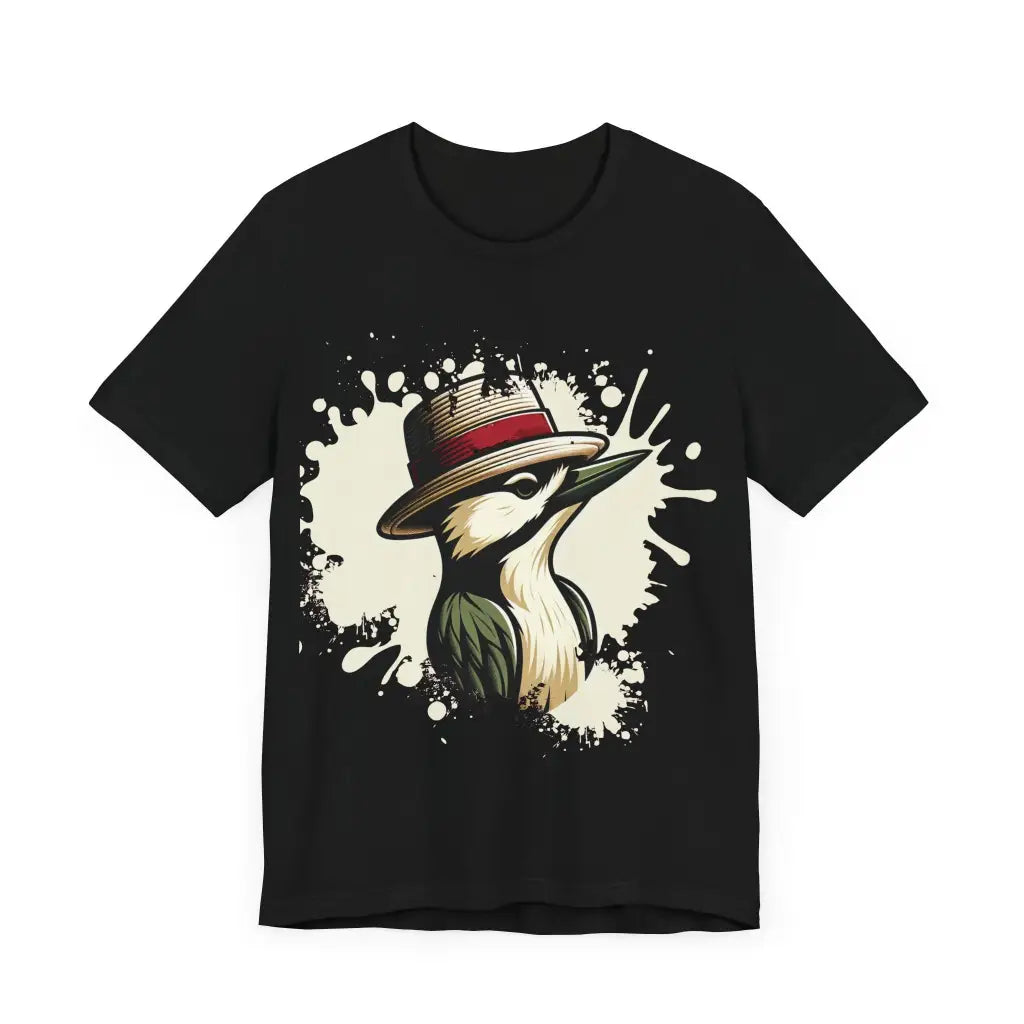 Gentleman Avian in a Straw Hat - Jersey Short Sleeve Tee