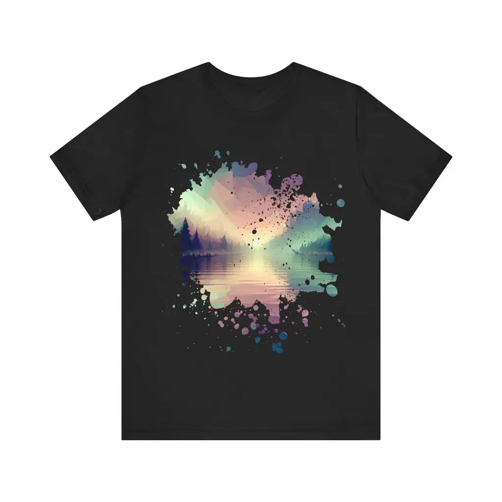 Geometric Dawn on the Water - Jersey Short Sleeve Tee