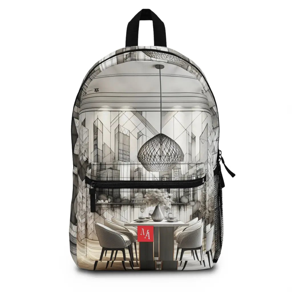 Geometric Dining Harmony Backpack One size Bags