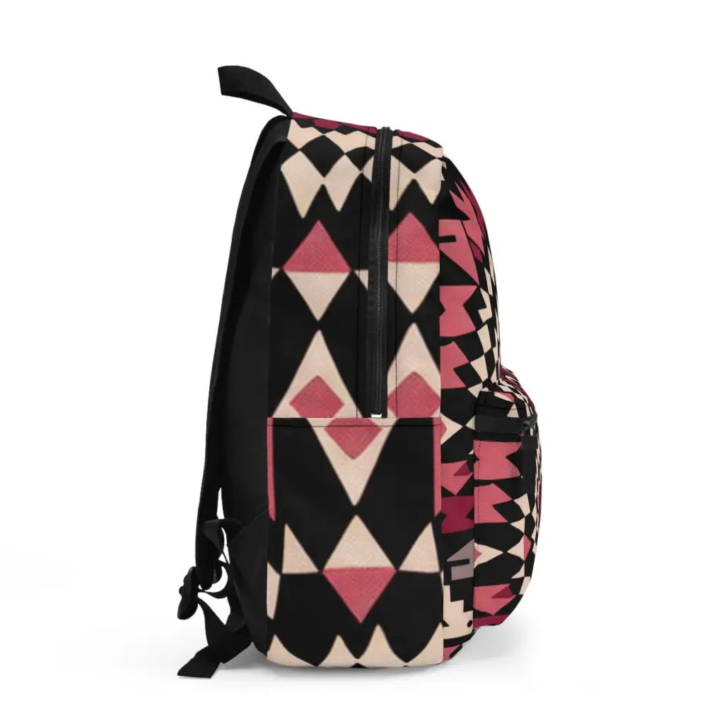 Geometric Illusion Woven Design - Backpack - One size - Bags