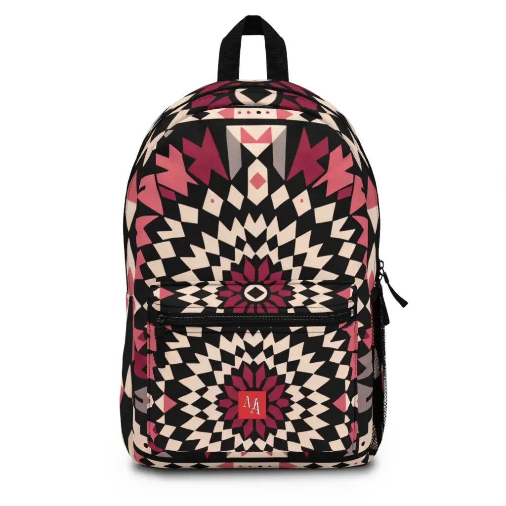 Geometric Illusion Woven Design - Backpack - One size - Bags