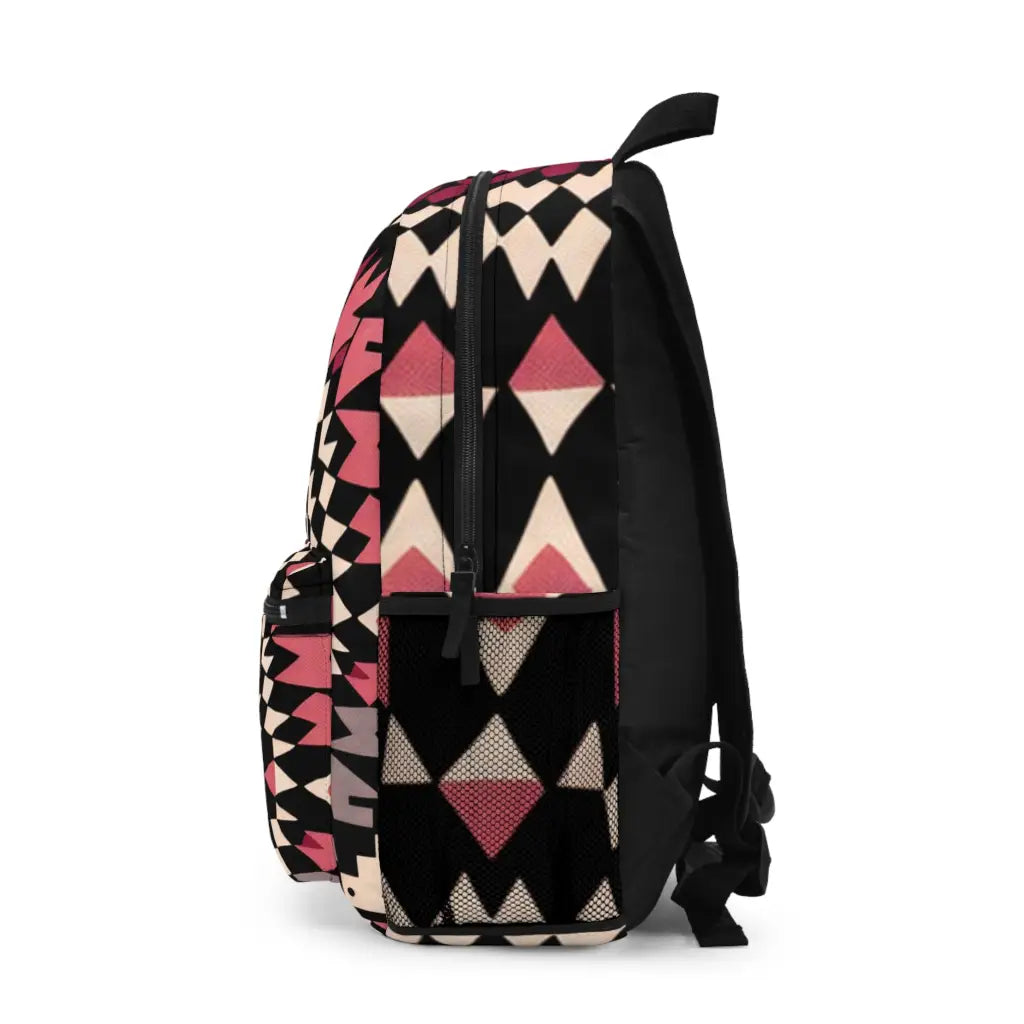 Geometric Illusion Woven Design - Backpack - One size - Bags