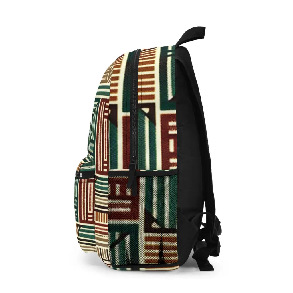 Geometric Impressions in Earth Tones - Backpack - One size