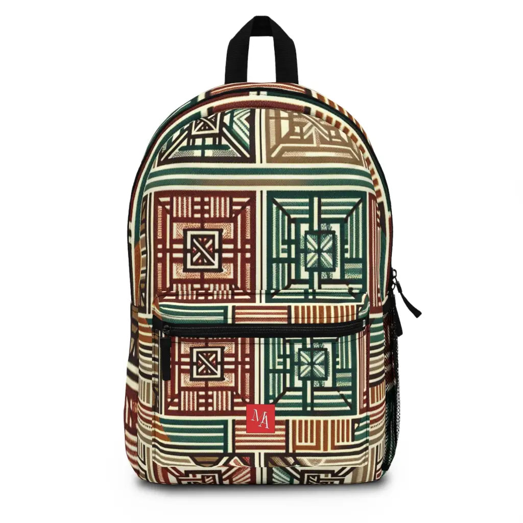 Geometric Impressions in Earth Tones - Backpack - One size