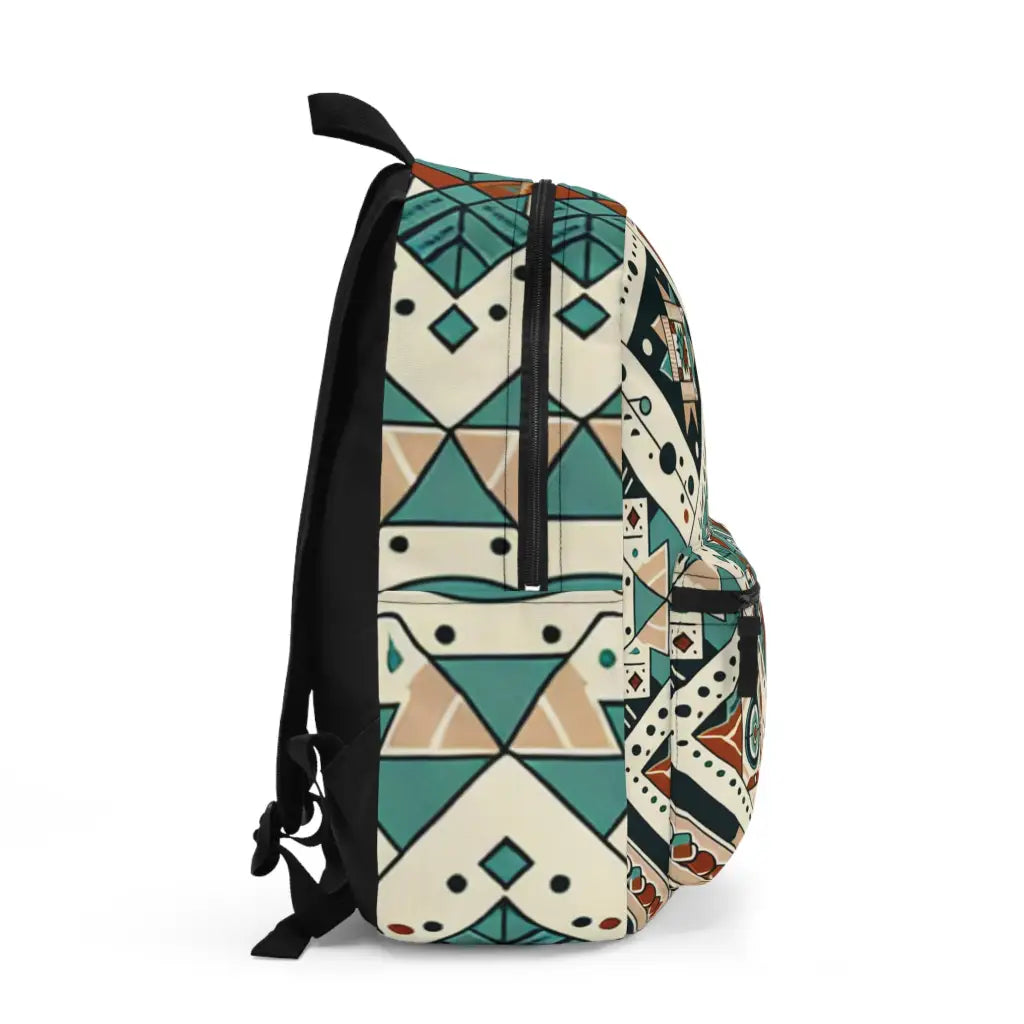 Geometric Maze in Earth Tones Backpack One size Bags