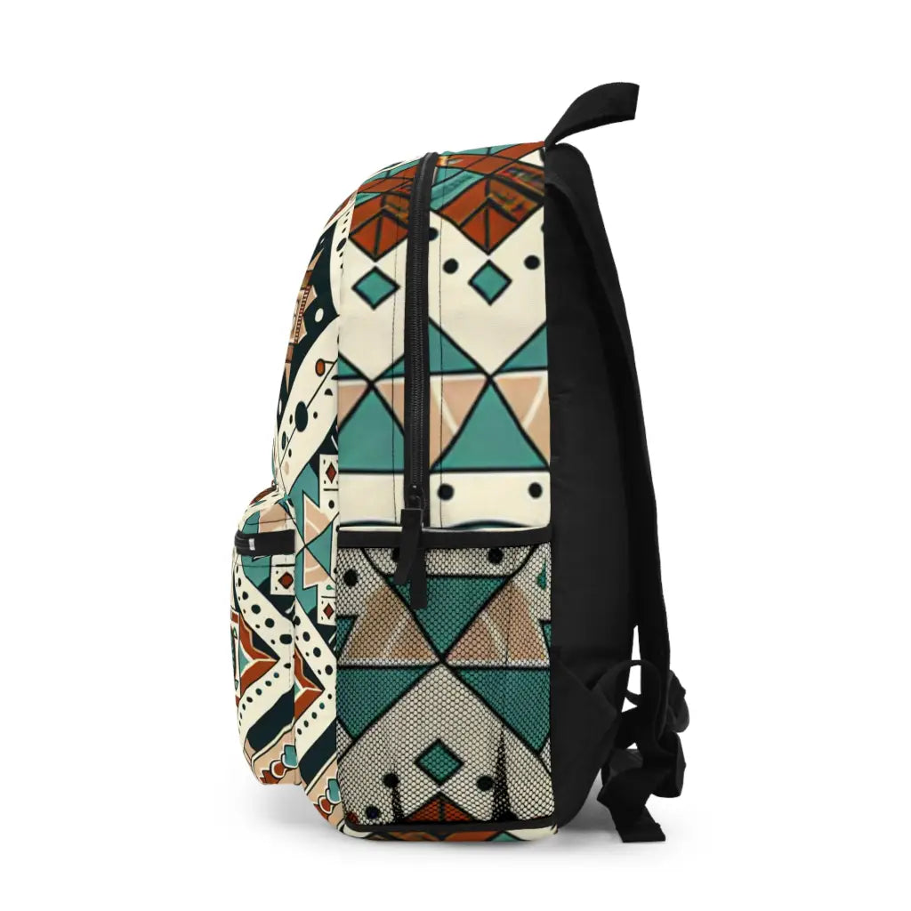 Geometric Maze in Earth Tones Backpack One size Bags
