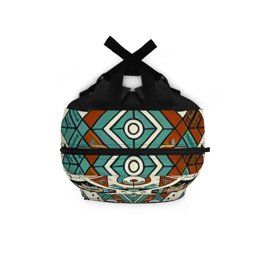 Geometric Maze in Earth Tones Backpack One size Bags