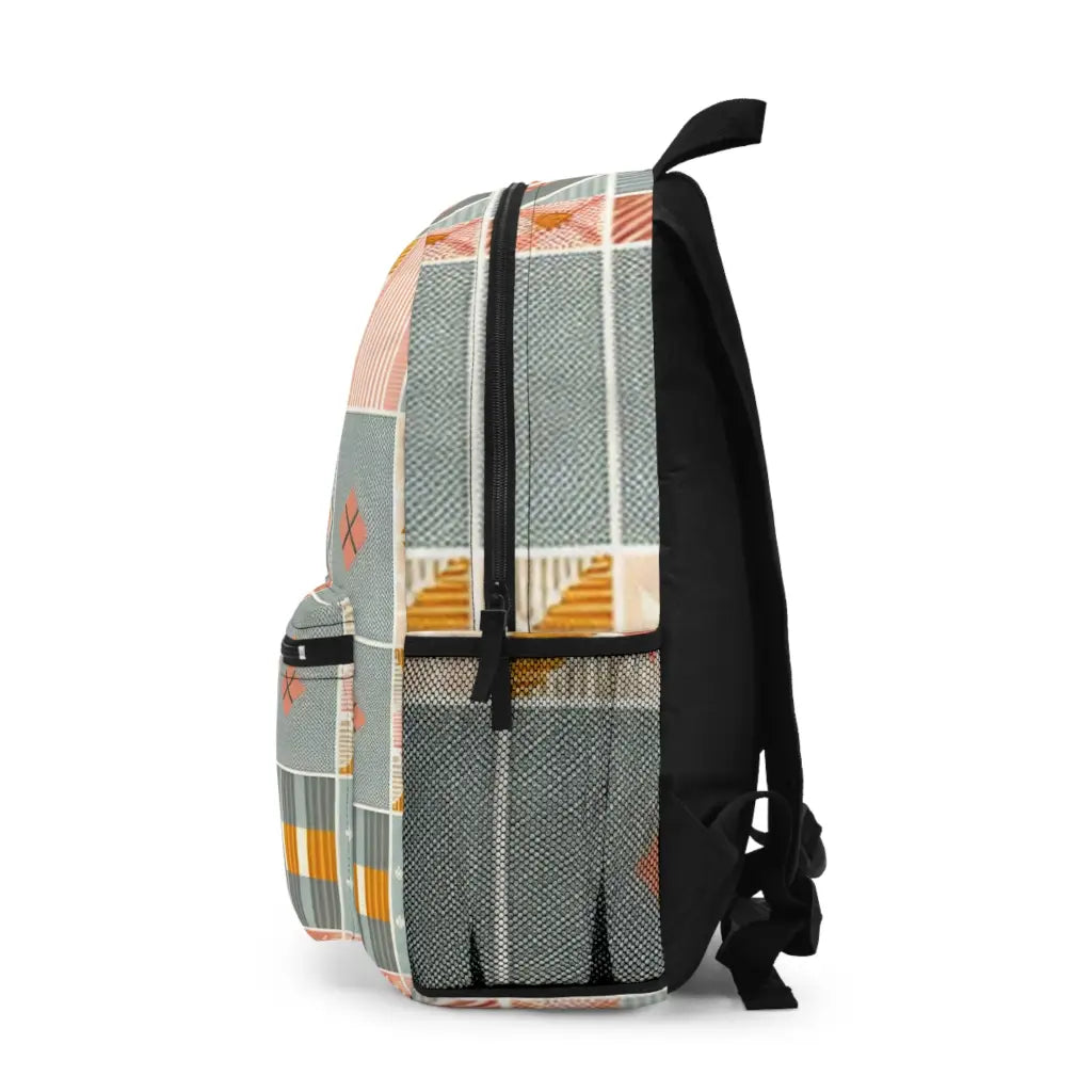 Geometric Patchwork Canvas - Backpack - One size - Bags