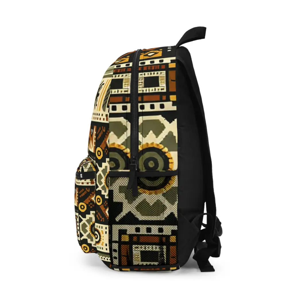 Geometric Patterns in Earth Tones - Backpack - One size