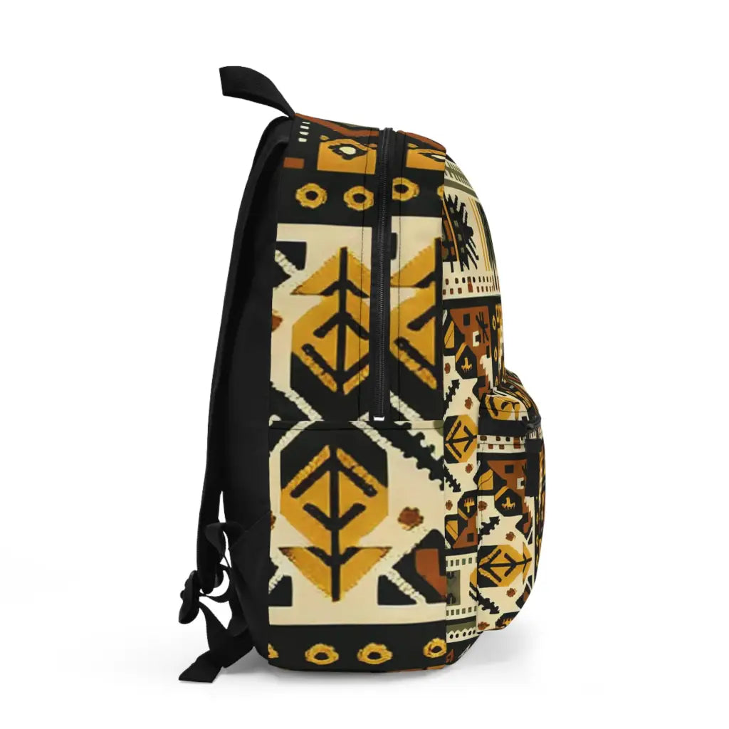 Geometric Patterns in Earth Tones - Backpack - One size