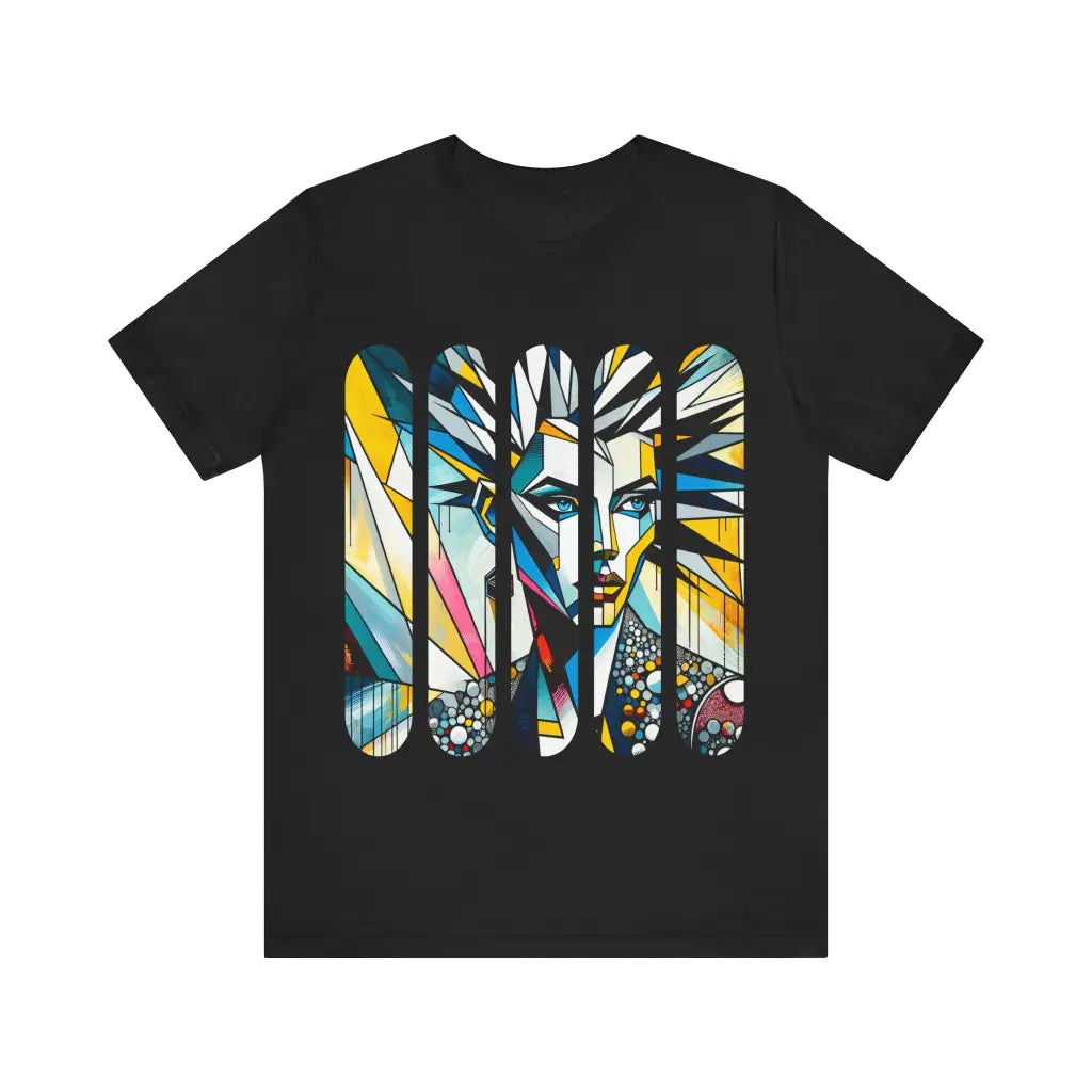 Geometric Persona - Jersey Short Sleeve Tee - Black / S