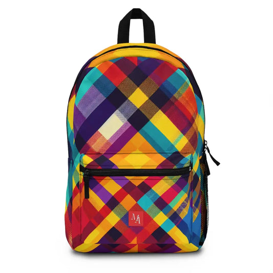 Geometric Spectrum Weave Backpack One size Bags