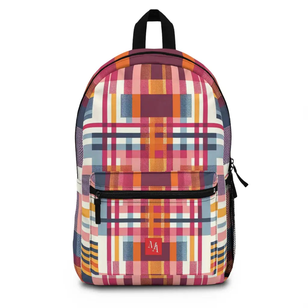 Geometric Spectrum Woven Backpack One size Bags
