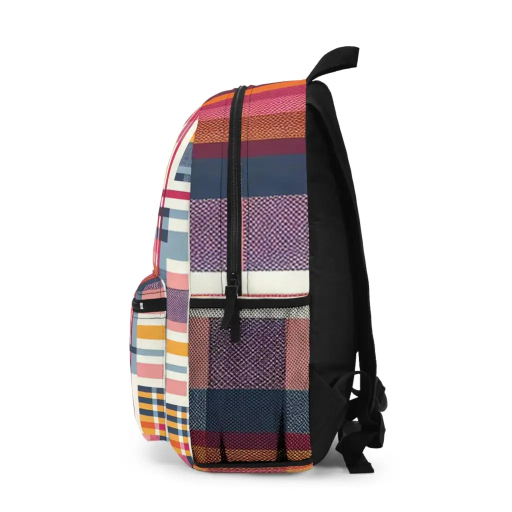 Geometric Spectrum Woven Backpack One size Bags