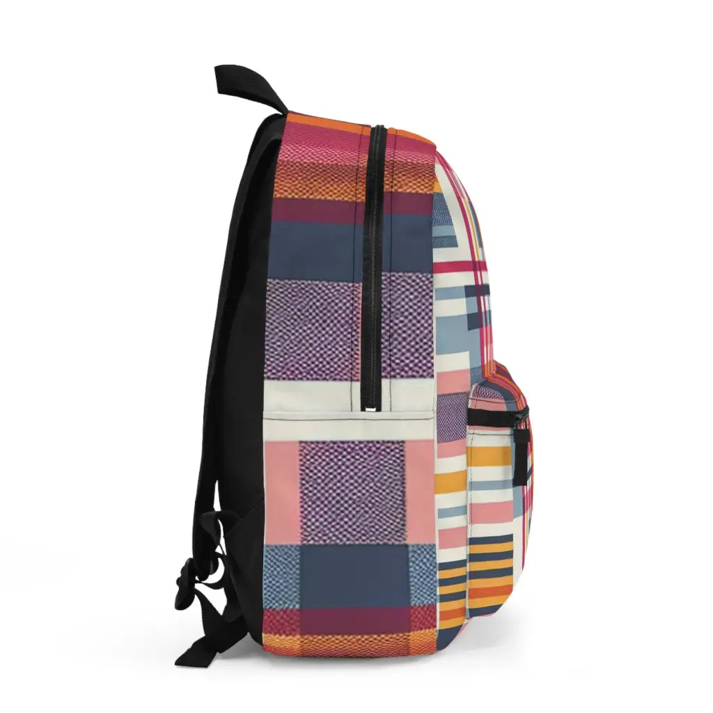 Geometric Spectrum Woven Backpack One size Bags