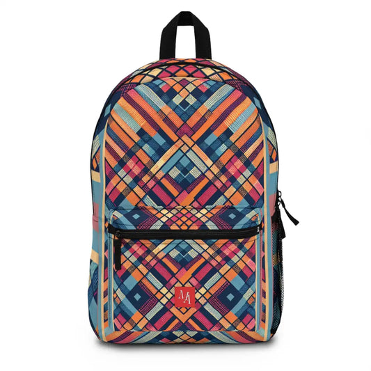 Geometric Spectrum Woven in Threads Backpack One size Bags