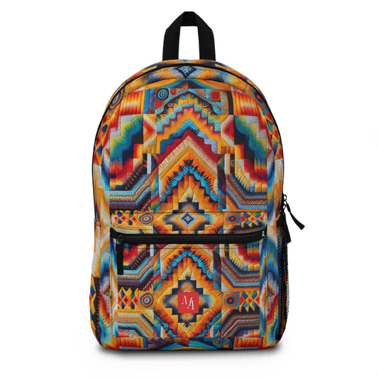 Geometric Waves of Color Backpack One size Bags