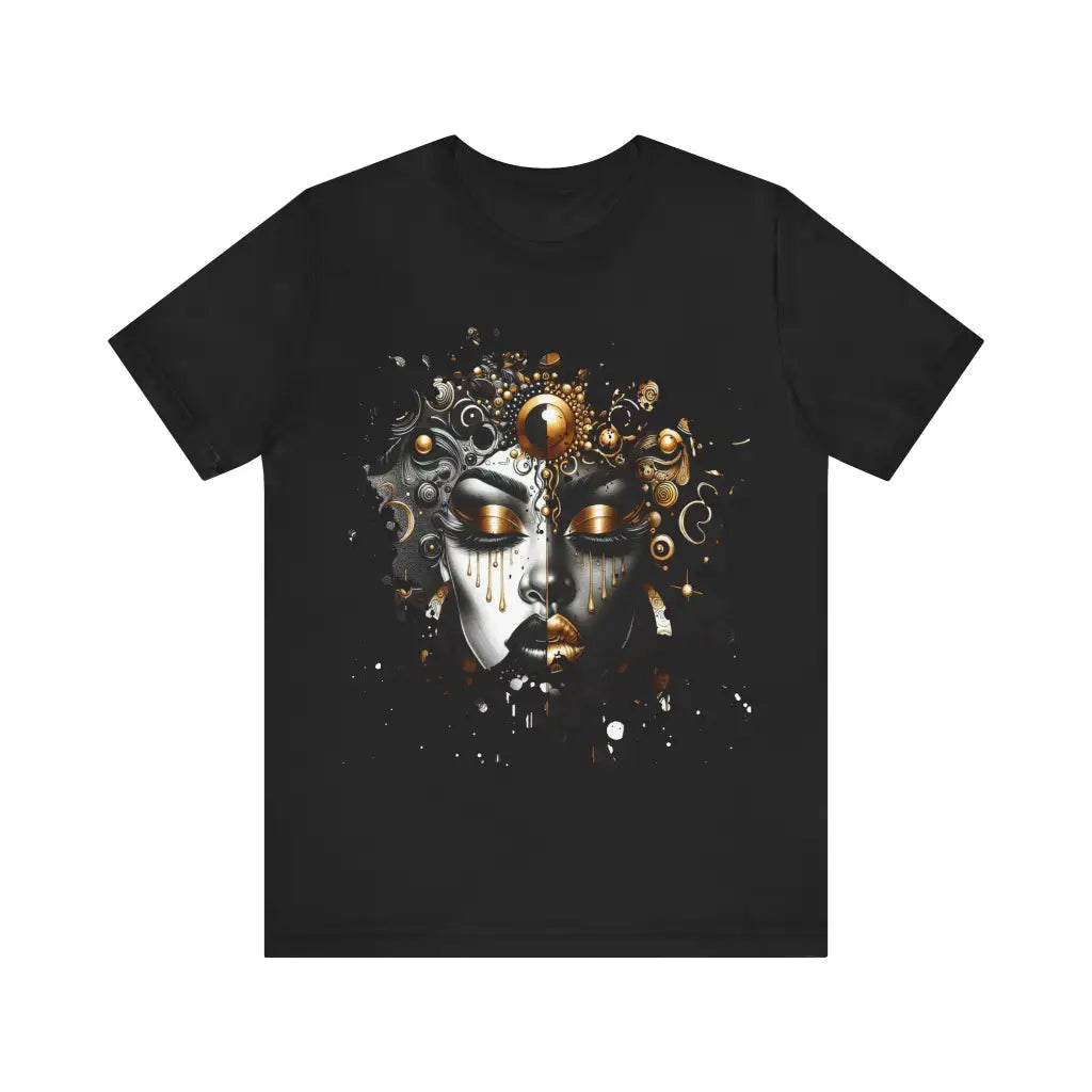 Gilded Tears of Solitude - Jersey Short Sleeve Tee - Black