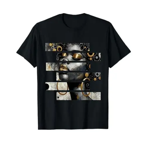 Gilded Whispers: Fragmented Elegance T Shirt Apparel