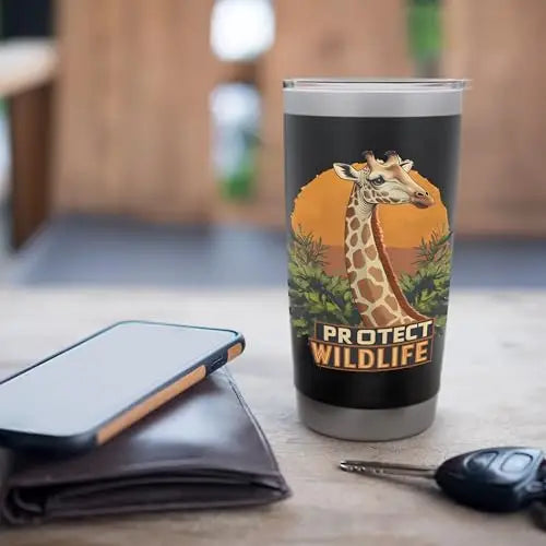 Giraffe of the Savanna Stainless Steel Insulated Tumbler