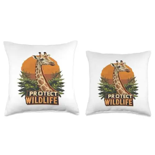 Giraffe of the Savanna Throw Pillow Home