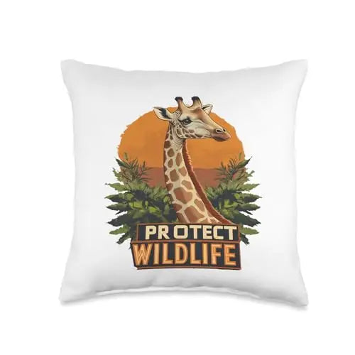 Giraffe of the Savanna Throw Pillow Home
