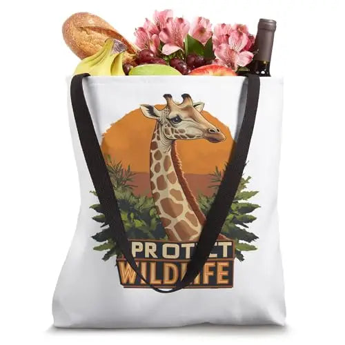 Giraffe of the Savanna Tote Bag Apparel