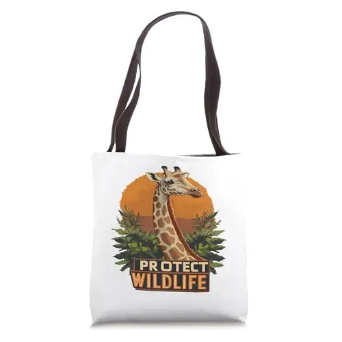 Giraffe of the Savanna Tote Bag Apparel