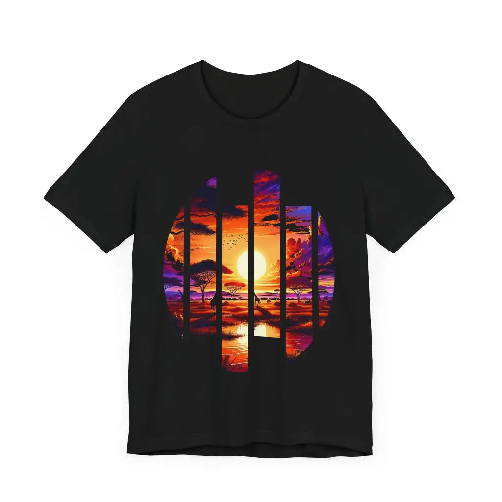 Giraffe Plains at Sundown Jersey Short Sleeve Tee T Shirt