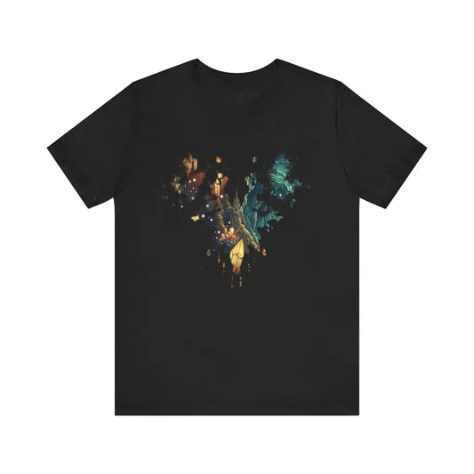 Glowing Cave of Crystals - Jersey Short Sleeve Tee - Black