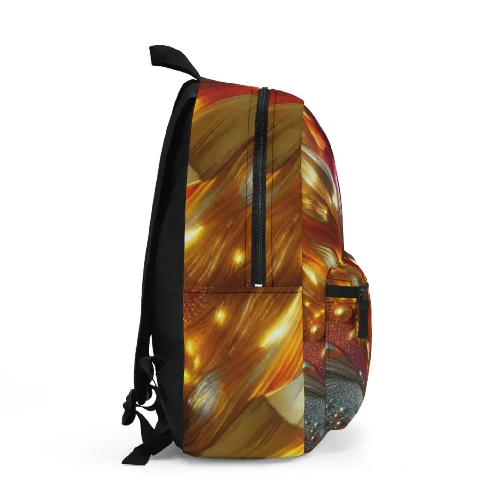 Golden Flow and Chrome Whirls - Backpack - One size - Bags