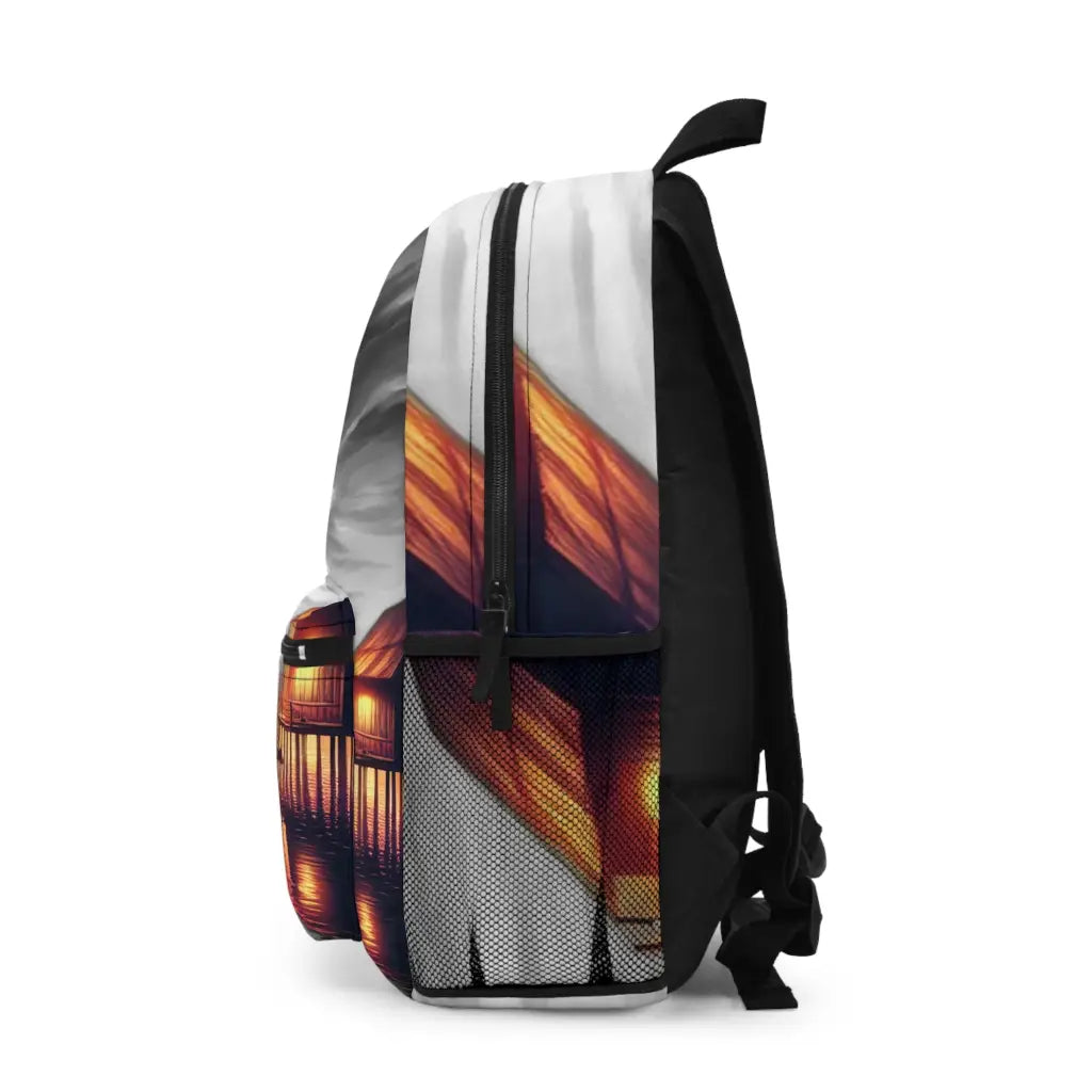 Golden Horizon at the Lakeside Cabins Backpack One size Bags