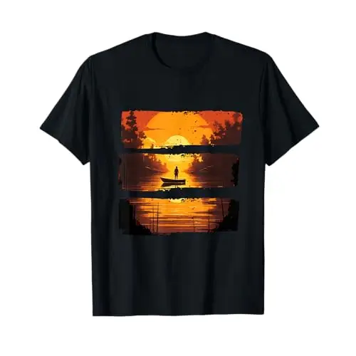 Golden Horizons: A Sunset Serenity T Shirt Apparel