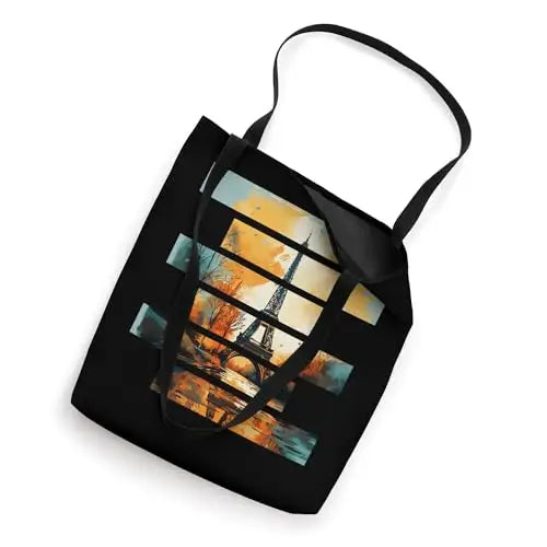 Golden Hour in Paris: Eiffel Tower Reflections Tote Bag