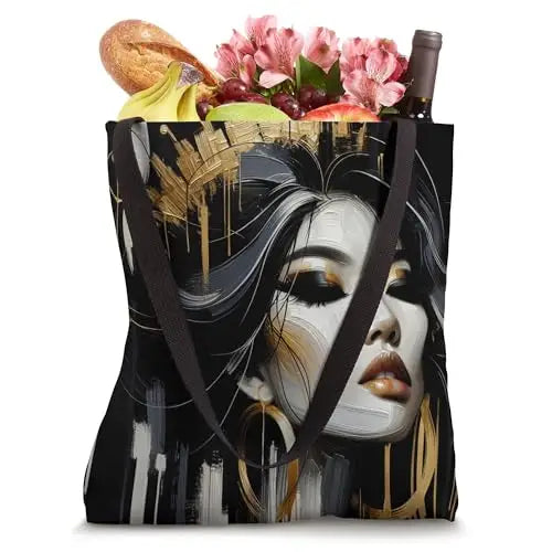 Golden Majesty: The Empress of Shadows Tote Bag Apparel
