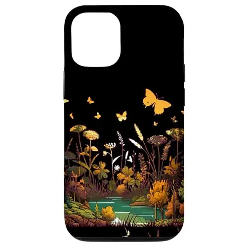 Golden Meadow: A Sunlit Garden of Butterflies Case (iPhone