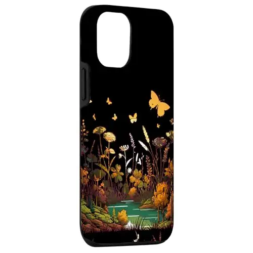 Golden Meadow: A Sunlit Garden of Butterflies Case (iPhone