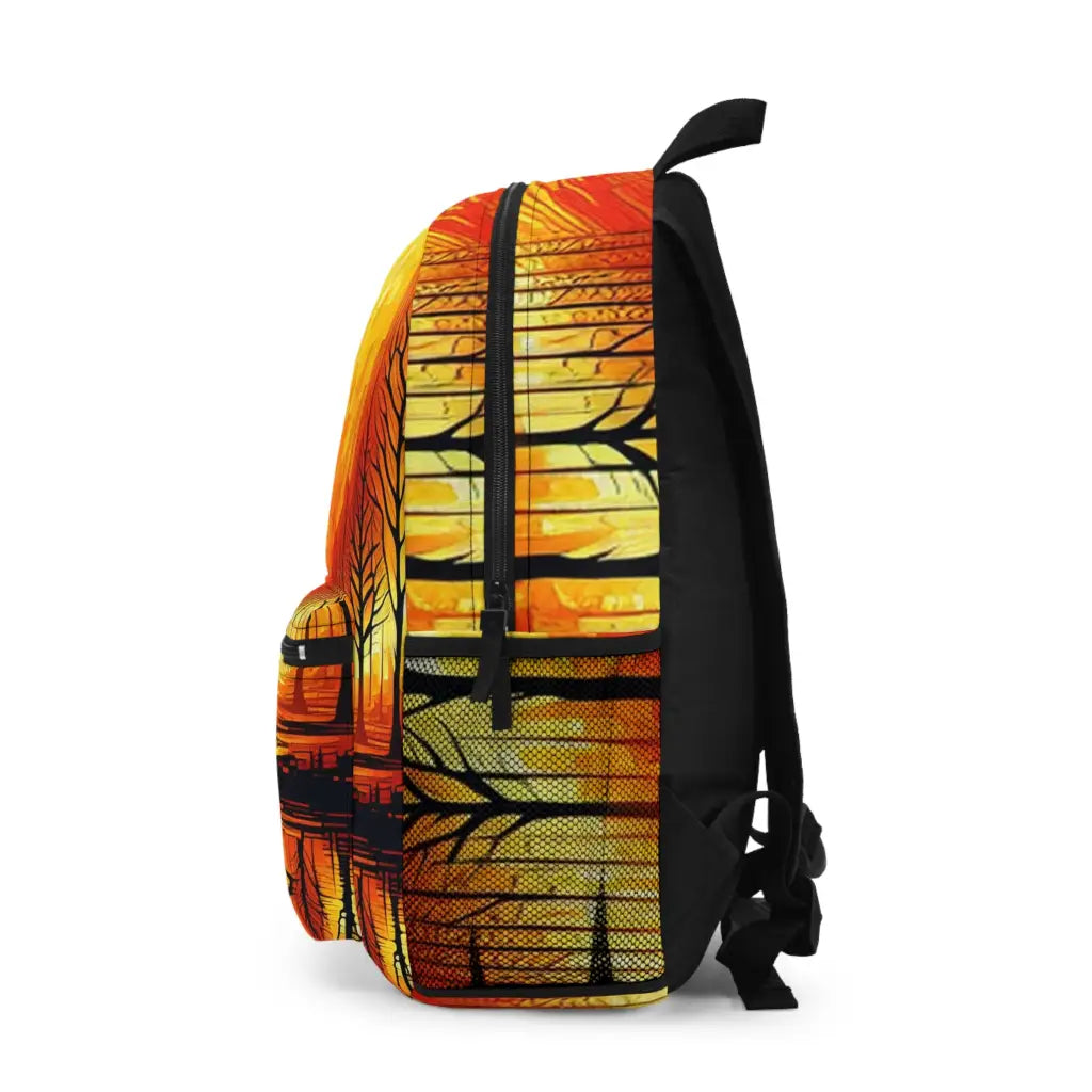 Golden Radiance in the Forest Backpack One size Bags