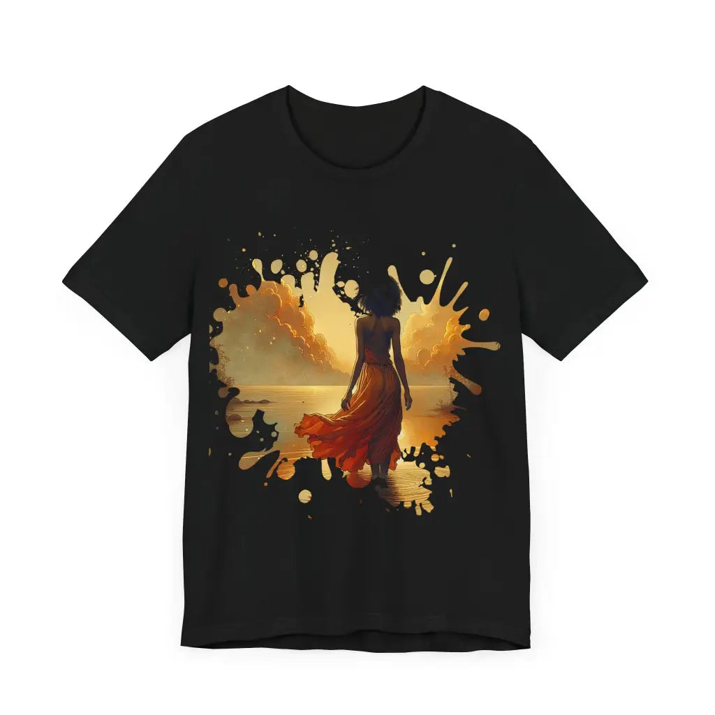 Golden Ripples at Dawn - Jersey Short Sleeve Tee - T-Shirt