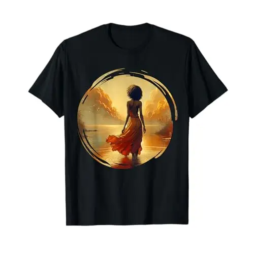 Golden Serenity: Embracing the Sunset T Shirt Apparel