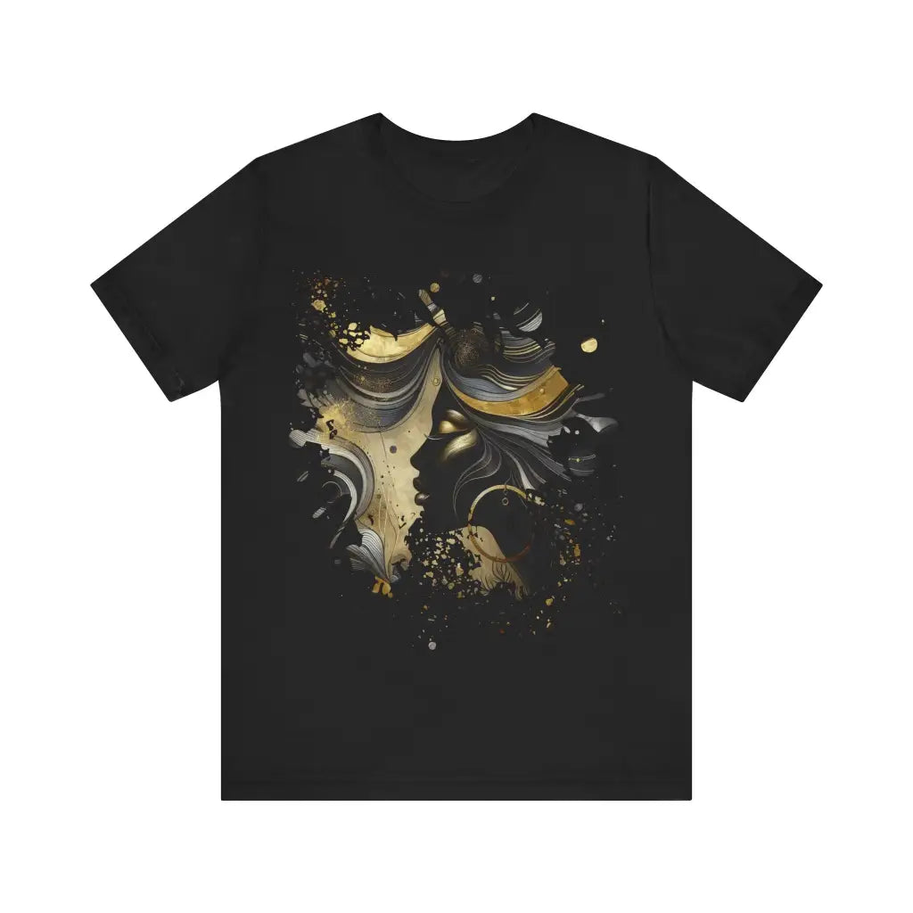 Golden Swirls and Silhouette - Jersey Short Sleeve Tee